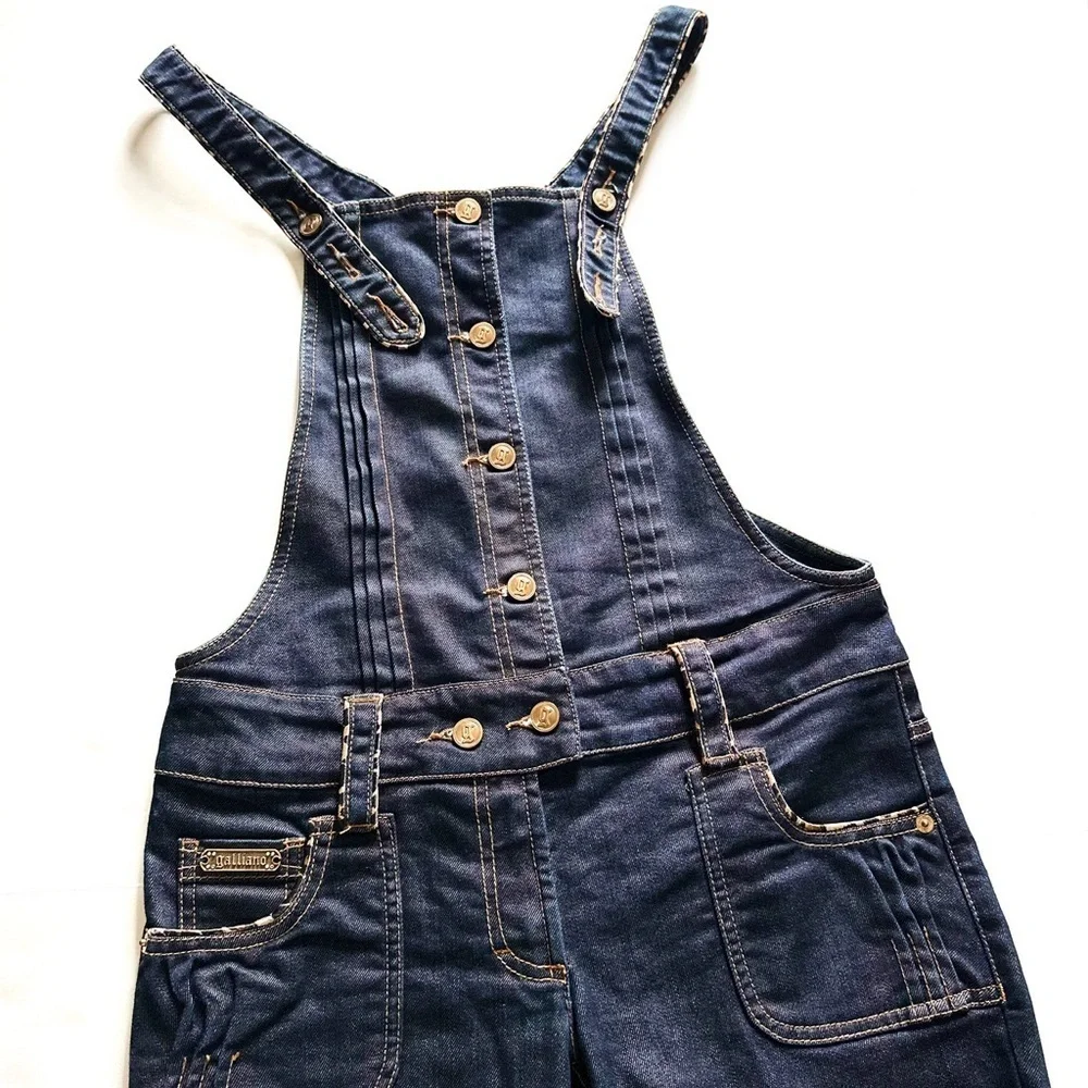 John Galliano Logo Denim Overalls 38 / 4 NWOT - Picture 16 of 16